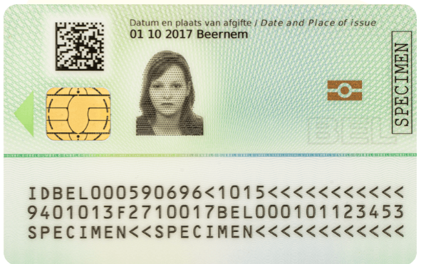 Verso nouvelle carte d'identité